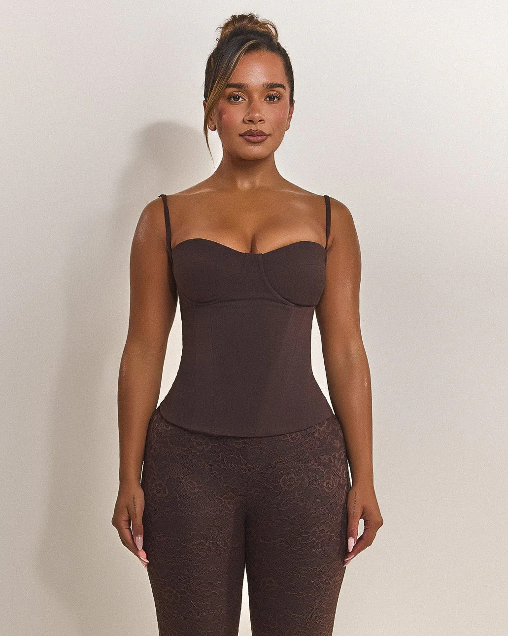 Fuller Bust - The Everly Corset in Brown | Mars The Label