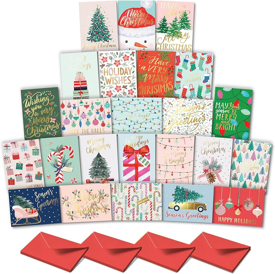 Sweetzer & Orange Holiday Greeting Cards – Set of 24 Boxed Christmas Cards with Envelopes – 2... | Amazon (US)