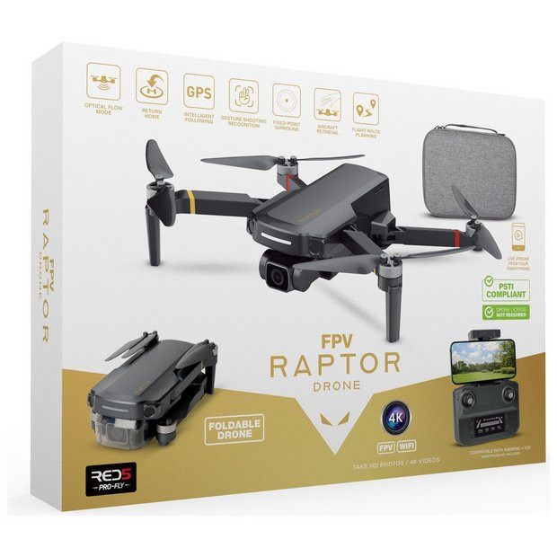 Buy Menkind RED5 Raptor FPV 720MP Camera Drone - Black | Drones | Argos | argos.co.uk
