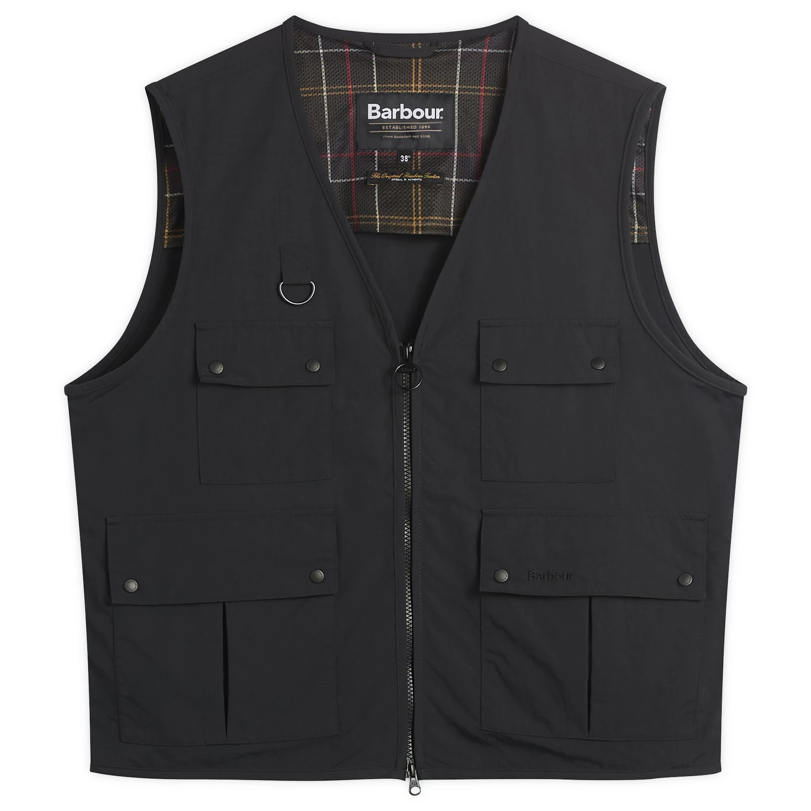 Barbour Men's Fly Fishing Vest in Black, Size 40 | END. Clothing