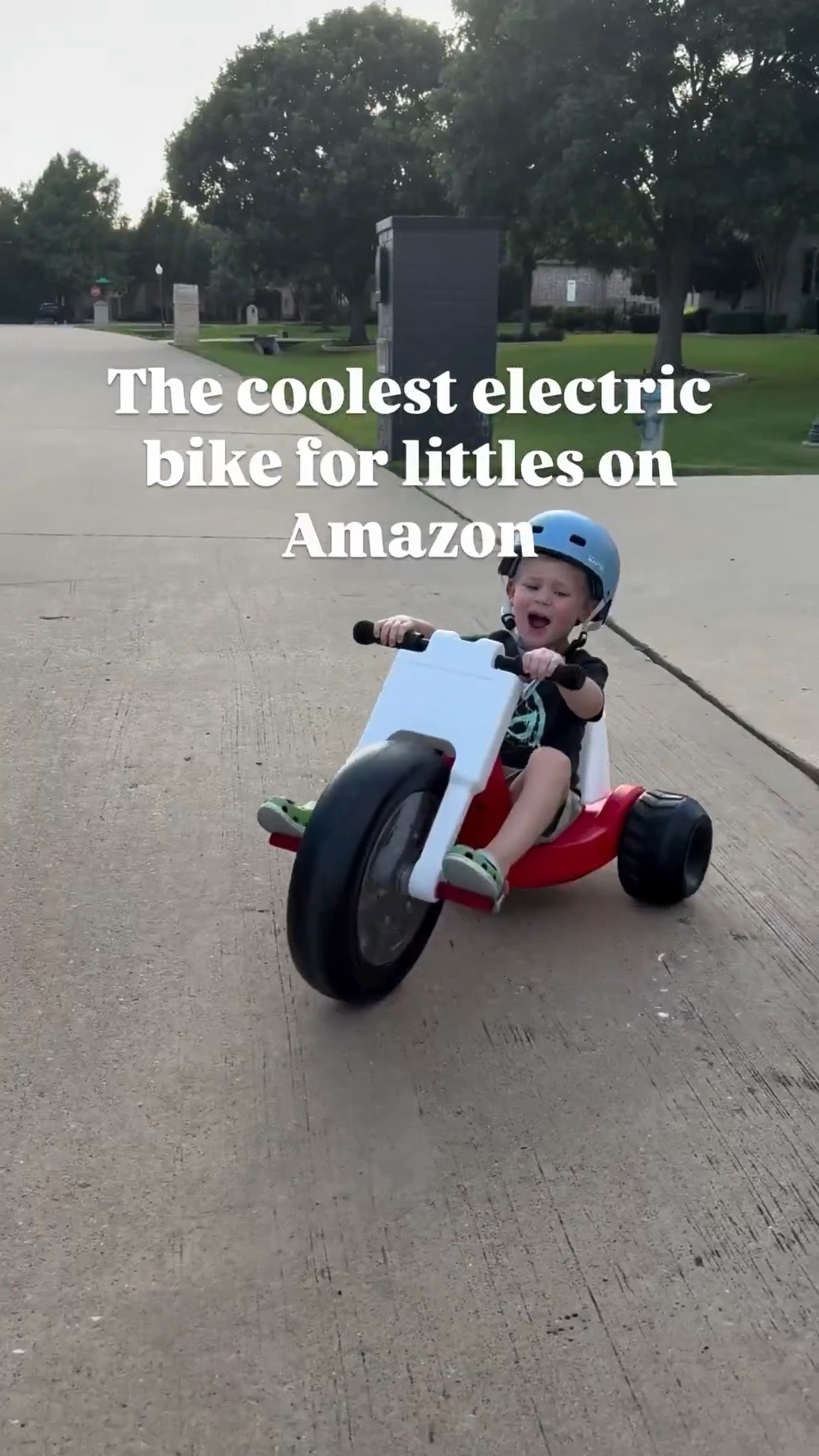 The one they’ll KEEP playing with! Y’all my nephew had so much fun on his new electric tricycle! It’s rechargeable, has lights, two speeds with parent controls… and is so. Much. Fun. 🤩 

#summer #summerfun #playoutdoors #outsideplay #giftidea #screenfreeplay #screenfreeactivities #amazongiftideas #giftguide #amazonmom #amazonmusthaves #founditonamazon #amazonfavorites #amazonfavorite #amazonmusthave #kidsactivities #outside #momsofinstagram #amazongiftideas #kidsgiftideas #kidsgiftidea#LTKFamily 

#LTKmomlife #LTKFindsUnder100 #LTKKids