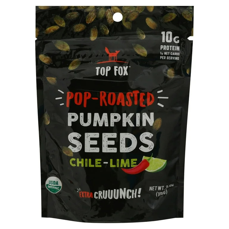 Top Fox Seeds Pumpkin Roasted Chile Lime 3.5 oz (Pack of 6) | Walmart (US)