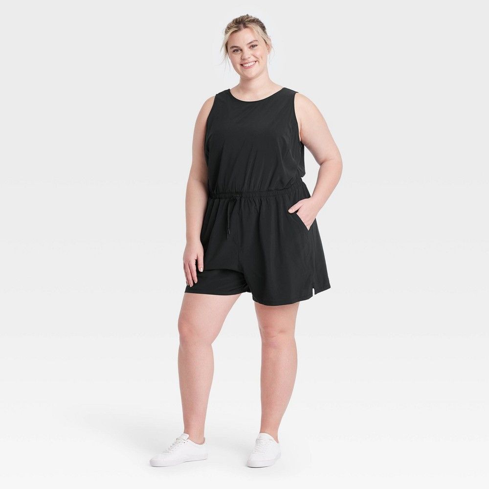 Women's Plus Size Stretch Woven Romper - All in Motion™ | Target