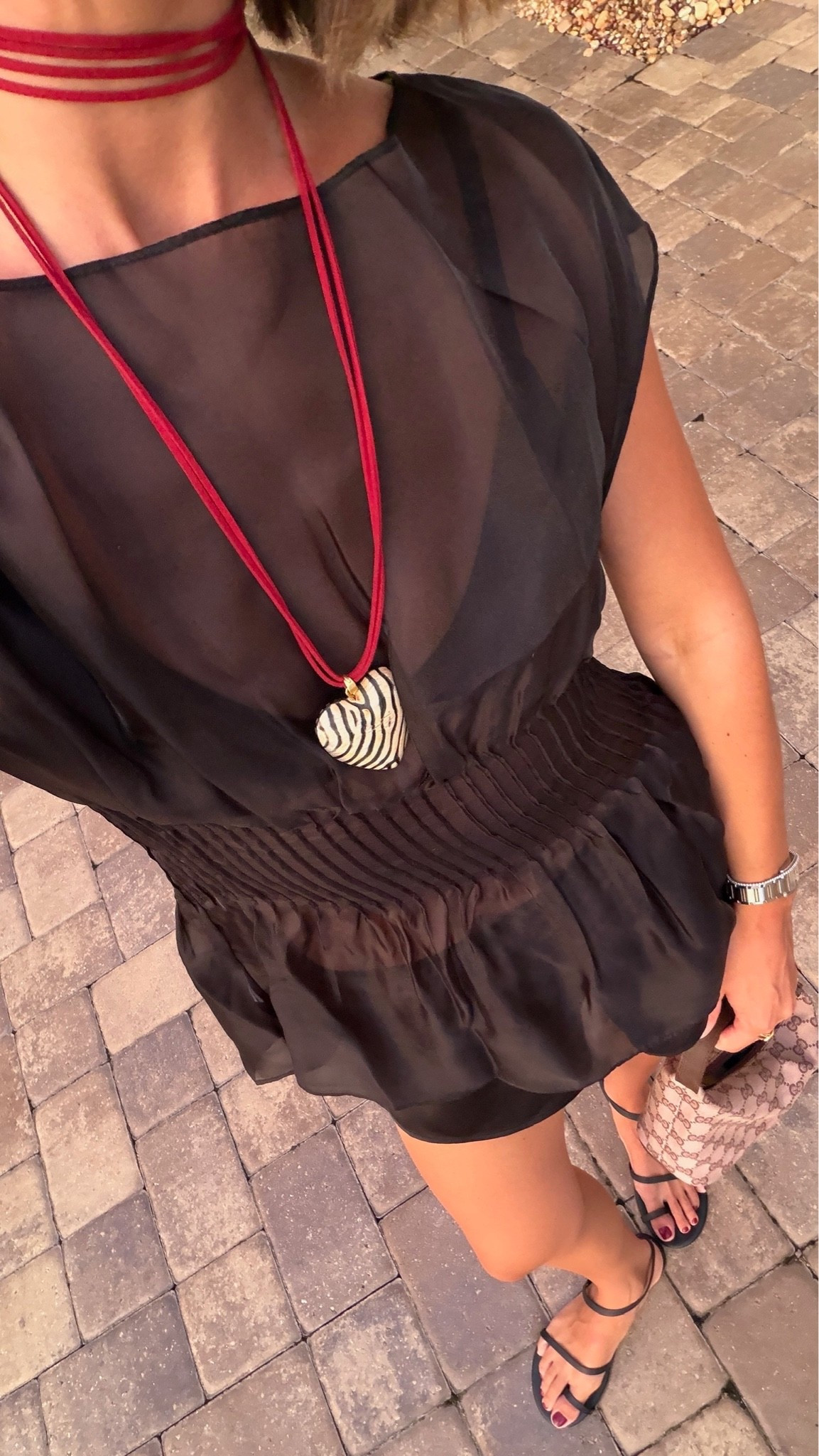0 top, xxs shorts (they run big!) necklace is ALV + bag is vintage