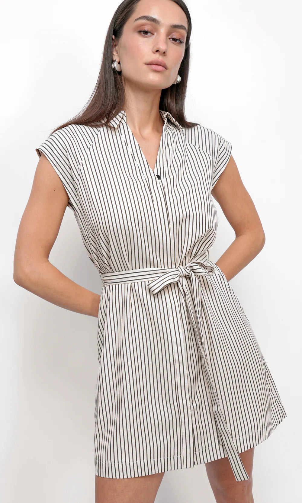 Snider Stripe Shirt Dress Medium | HAILOS