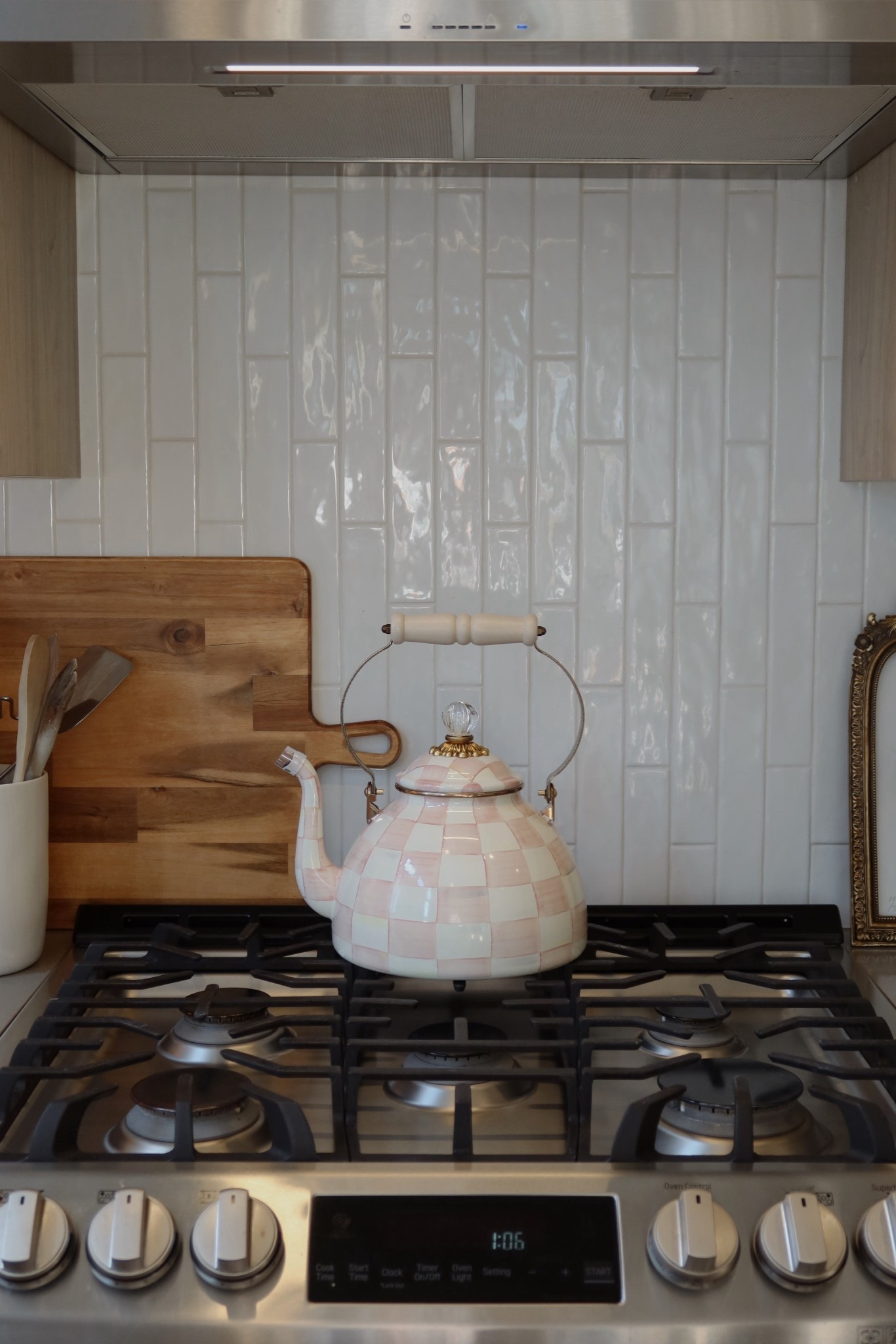 Mackenzie Childs 3qt kettle 
Pink check tea kettle


#LTKHome