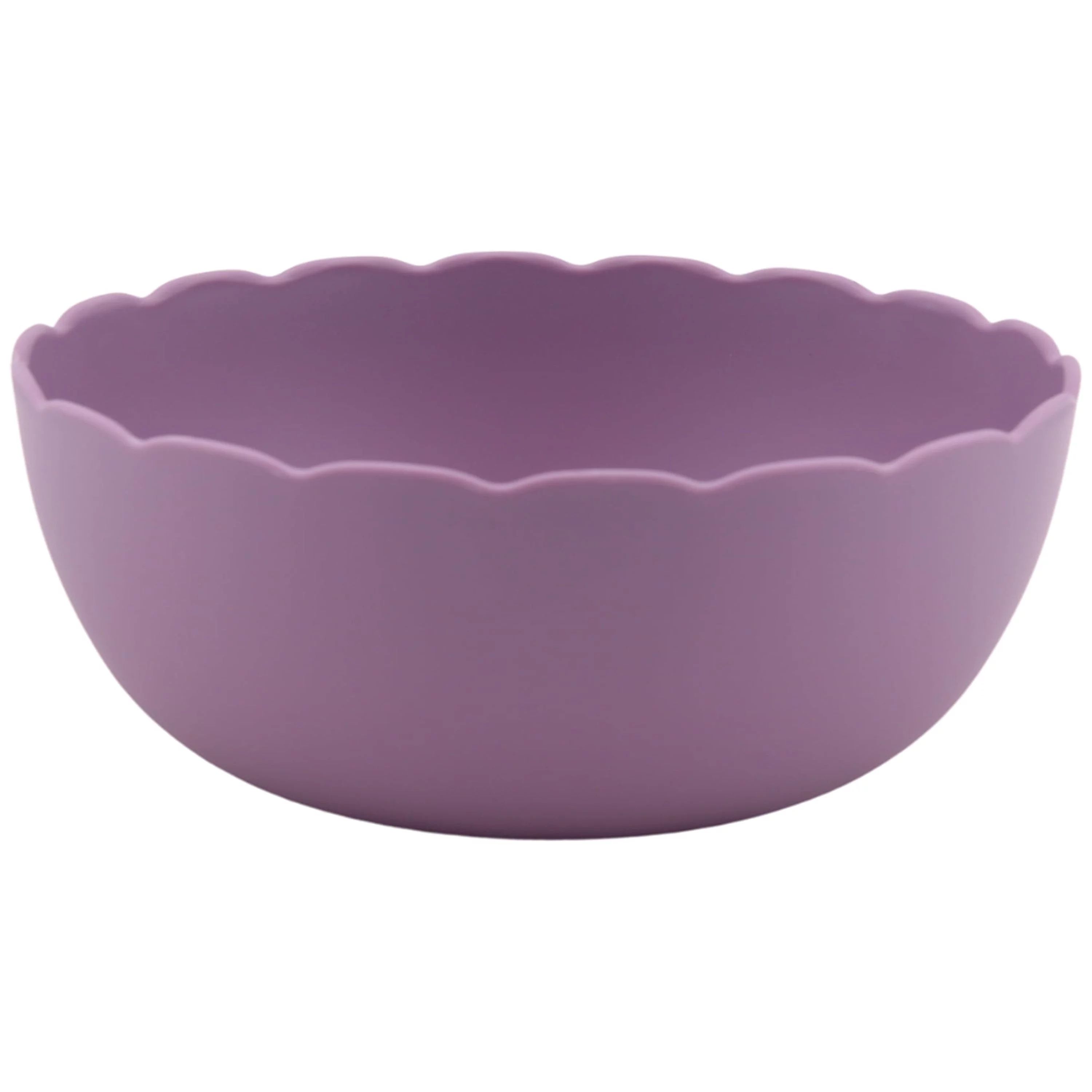 Mainstays - Purple Round Plastic Bowl, Scalloped, 38-Ounce | Walmart (US)