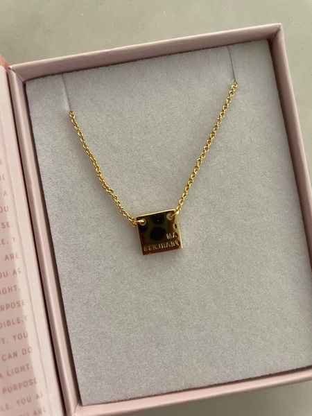 The perfect “I am fearless” necklace. All pieces are engraved backward so that when you look in the mirror, you see the message and are reminded of that throughout your day! Great gift idea for really anyone -- moms, friends, parents, grandparents... everyone could use a little extra positivity in their lives!

#LTKGiftGuide #LTKHoliday #LTKVideo