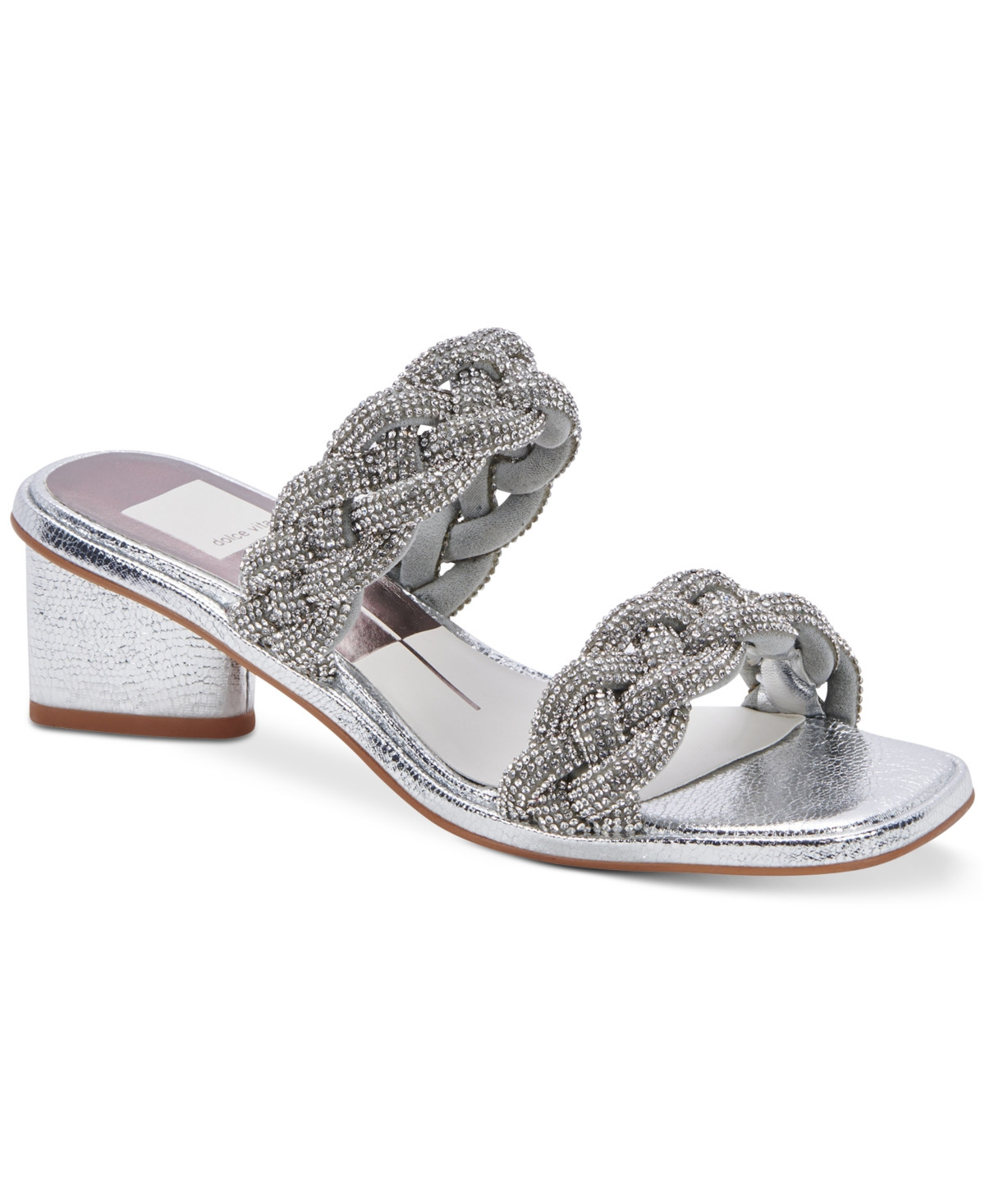 Dolce Vita Women's Ronin Rhinestone Braided Block-Heel Sandals Women's Shoes | Macys (US)