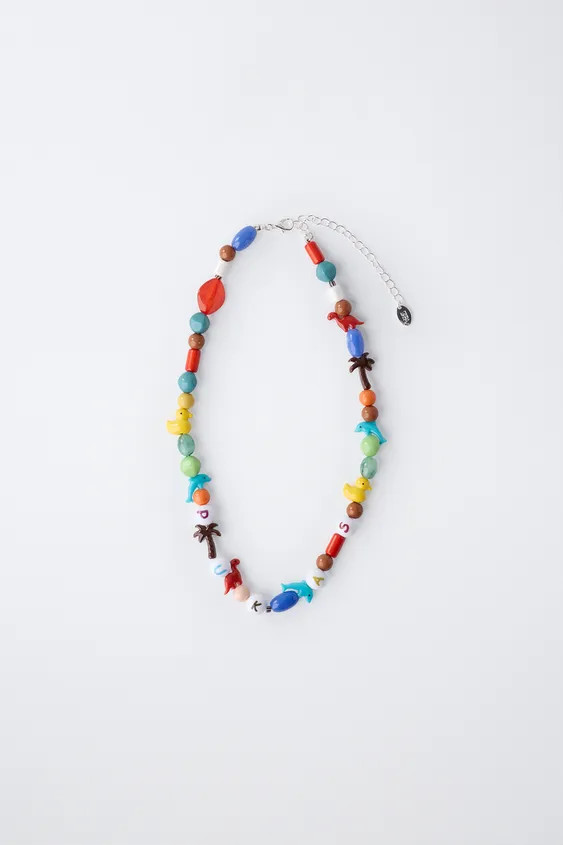 PUKAS SURF BEADED NECKLACE | Zara US