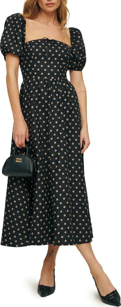 Marella Puff Sleeve Linen Dress | Nordstrom