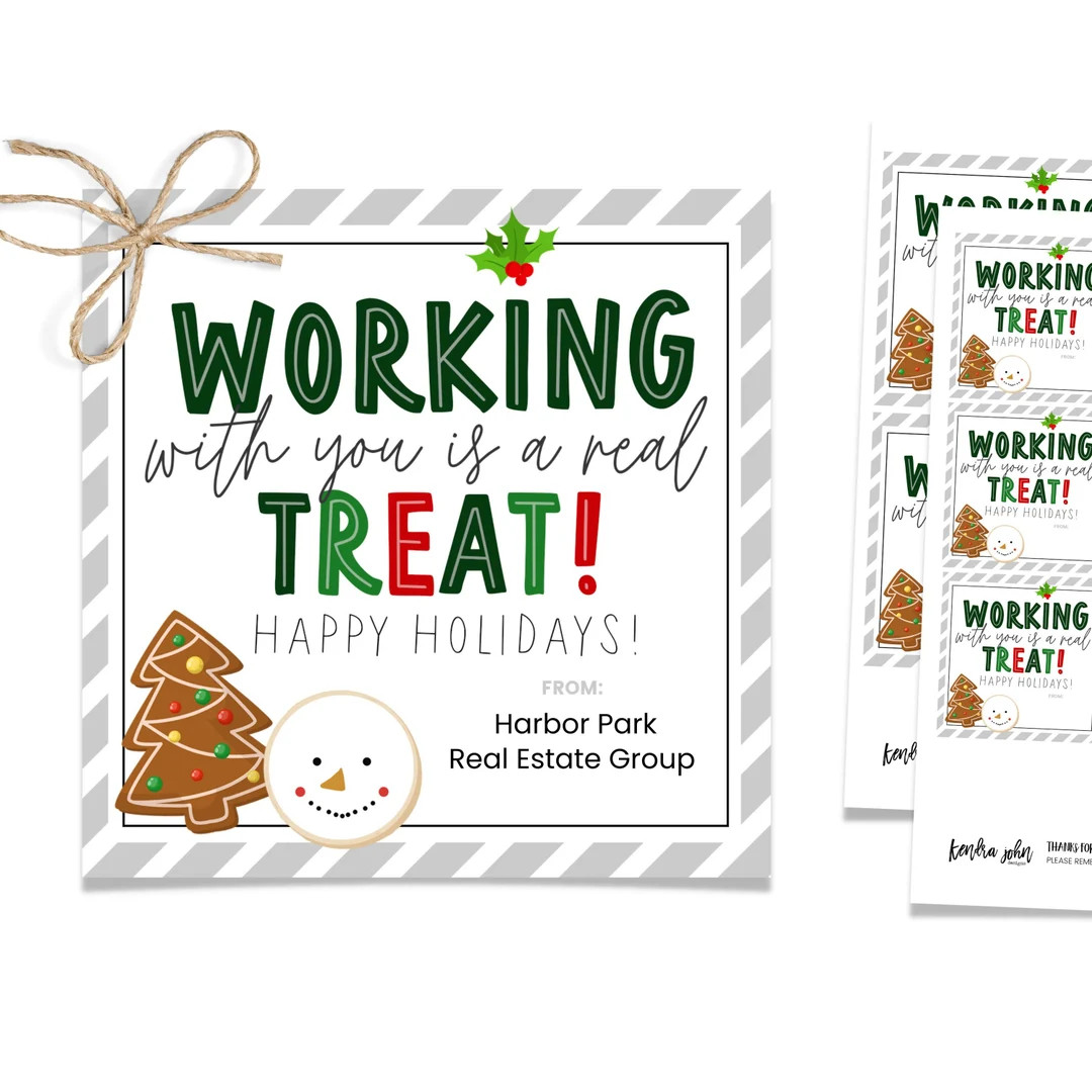 Christmas Appreciation Tag, Christmas Thank You Tag, Editable Christmas Tag, Holiday Treat Label,... | Etsy (US)