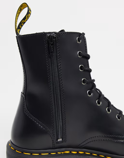 Dr Martens jadon 8-eye platform boots in black | ASOS | ASOS (Global)