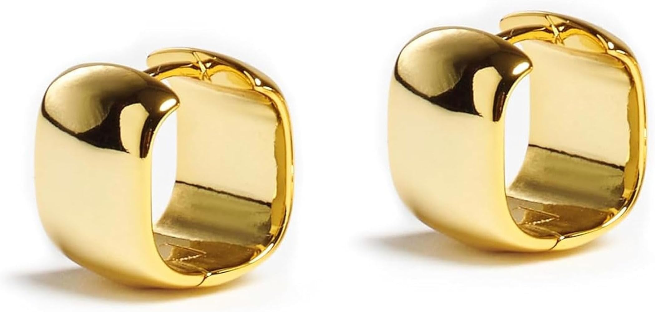 V\u00d3EN Refined Glow Mini Hoops \u2013 14K Yellow Gold Huggie Hoop Earrings for Women - 13.5mm ... | Amazon (US)