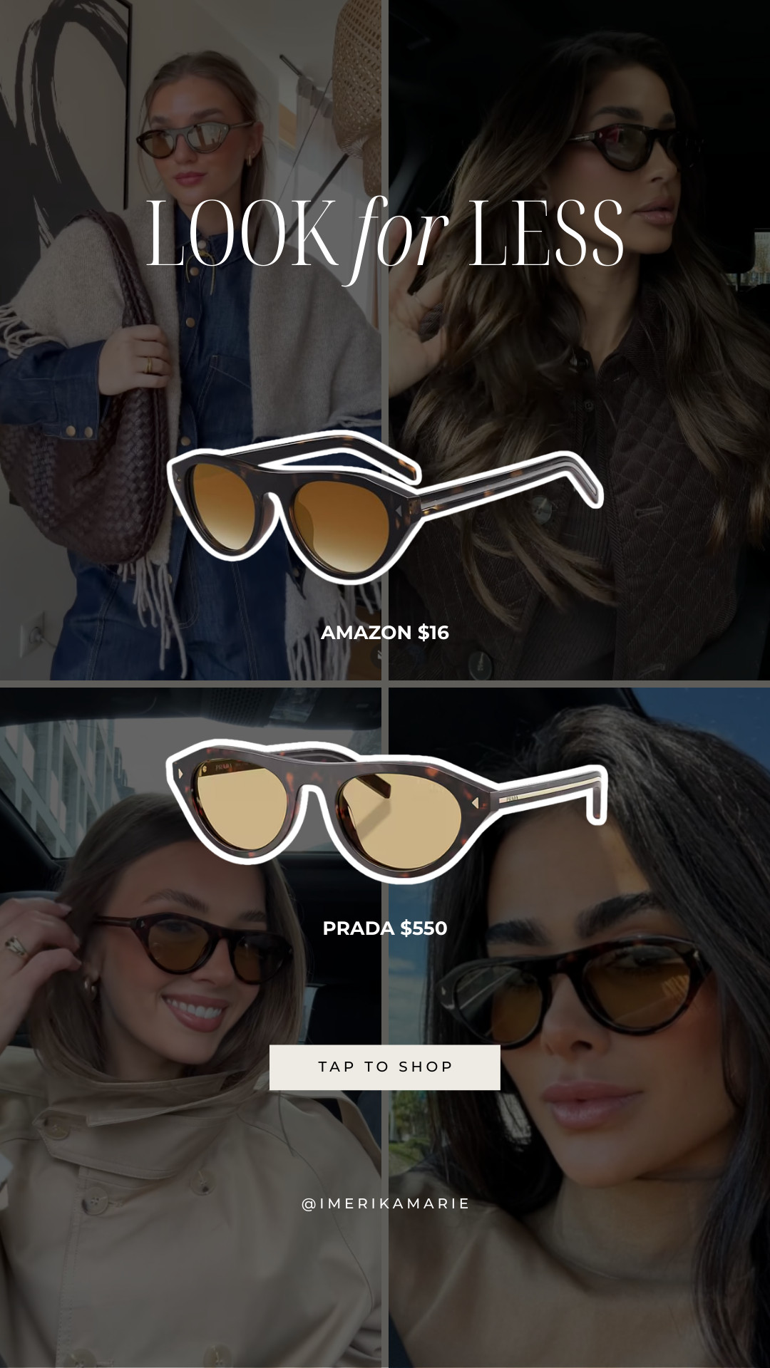 Look for Less: Prada B15s

Amazon sunglasses. Spring sunglasses. Prada look for less. Prada sunglasses. 

 #LTKgrwm #LTKootd #LTKSeasonal