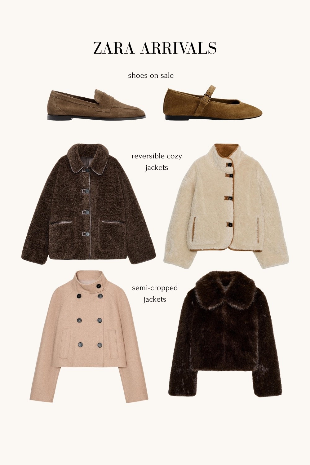 Zara shoes on sale + cozy jackets including oversized fleece outerwear and more cropped shorter spring jackets for petites 

#LTKPetite #LTKSeasonal #LTKWorkwear