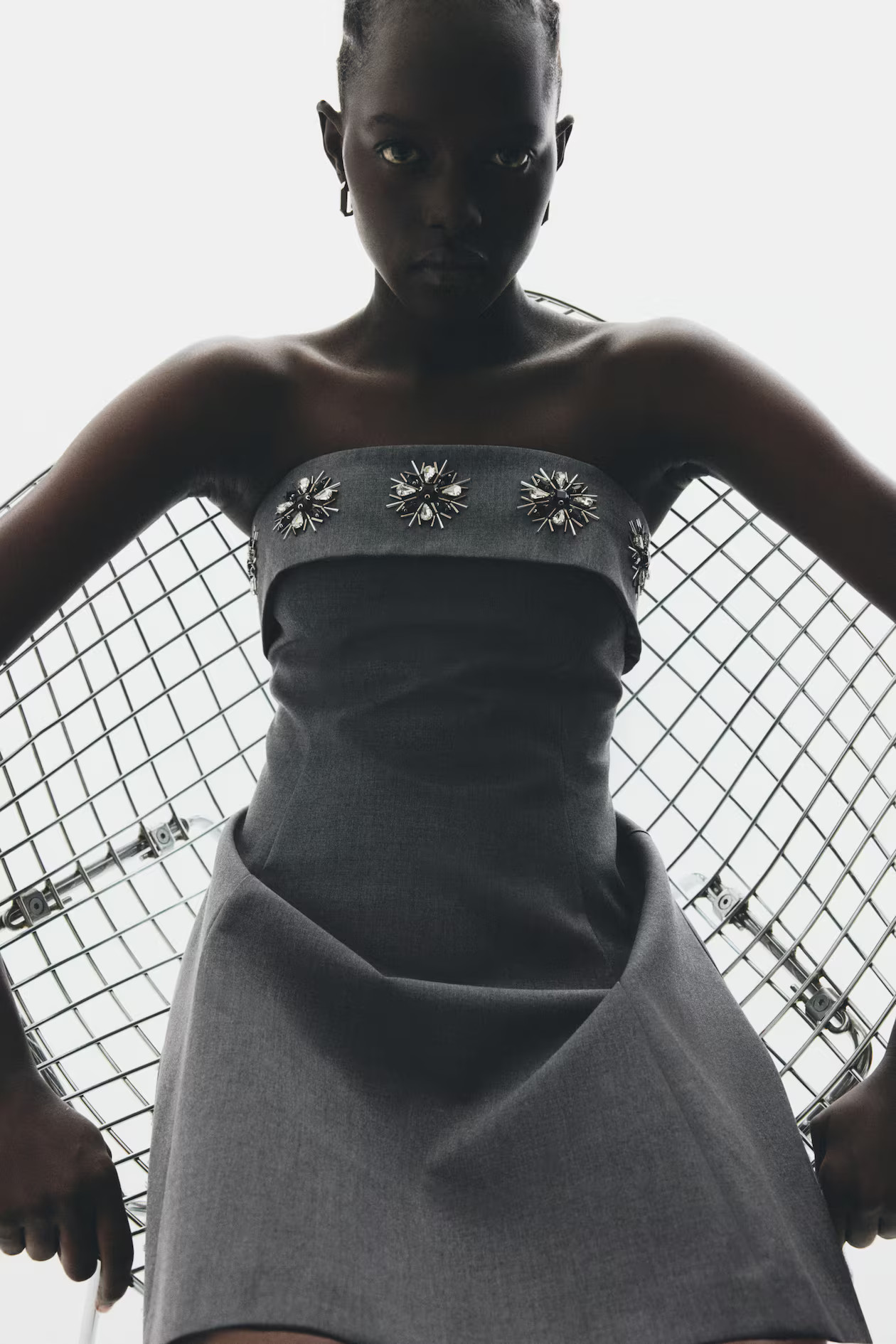 Rhinestone-embellished bandeau dress | H&M (UK, MY, IN, SG, PH, TW, HK)