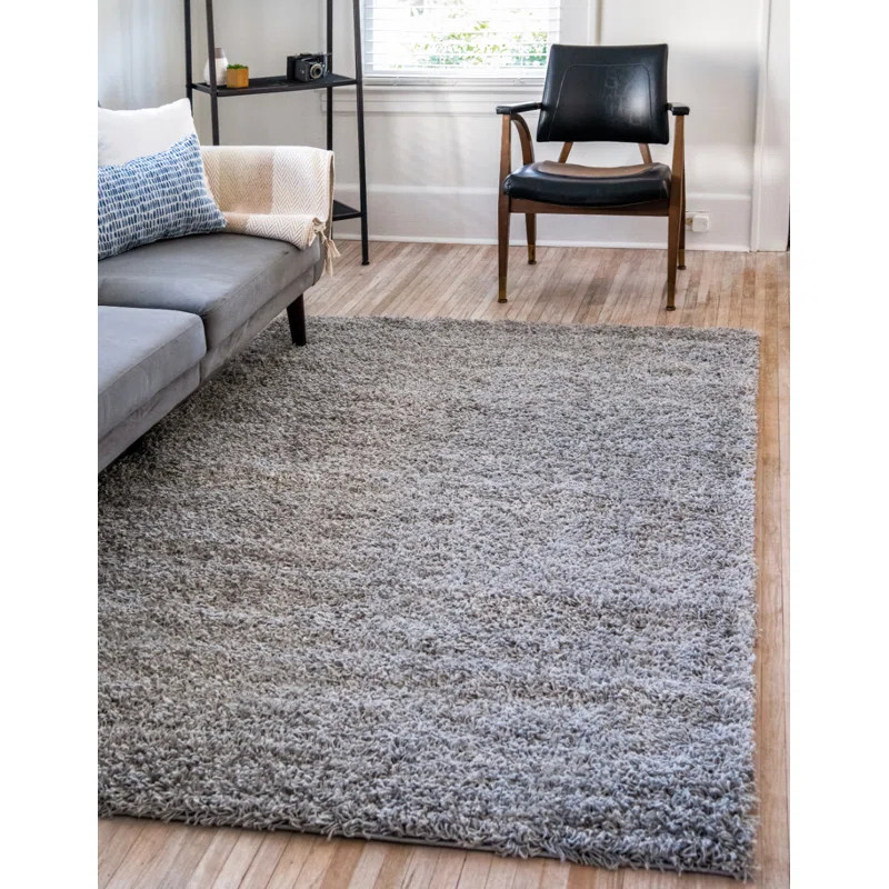 Lilah Shag Gray Area Rug | Wayfair North America