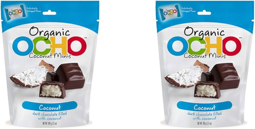 OCHO Organic Minis Pouch (2-pk) - DARK CHOCOLATE & COCONUT | Amazon (US)