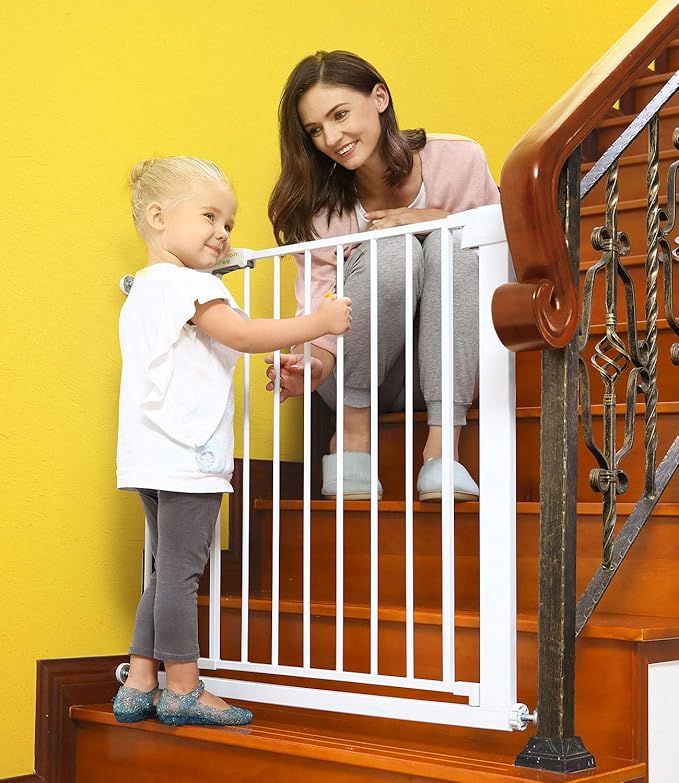 Baby Gates for Stairs and Doorways Dog Gates for The House, 30-40.5 inches - Indoor Safety Gates ... | Amazon (US)