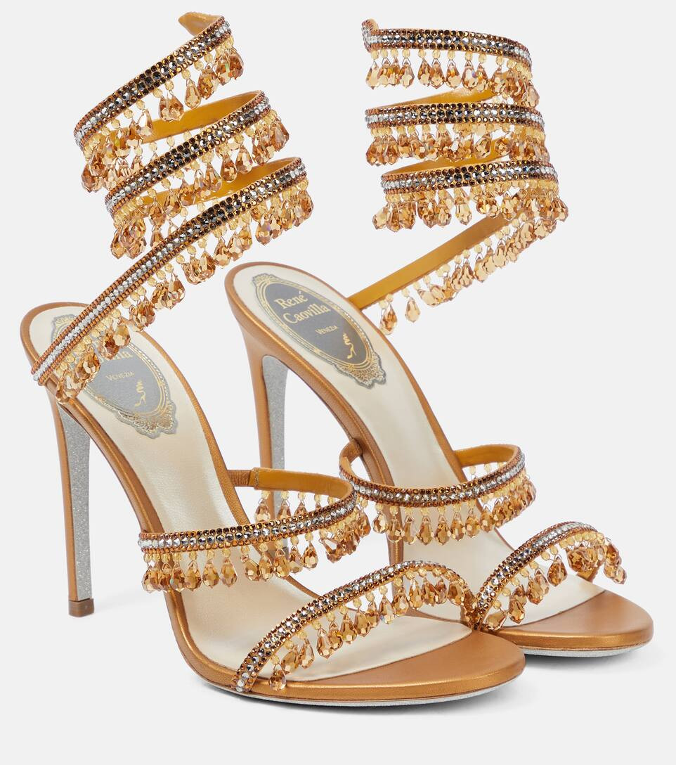 Chandelier embellished satin sandals | Mytheresa (US/CA)