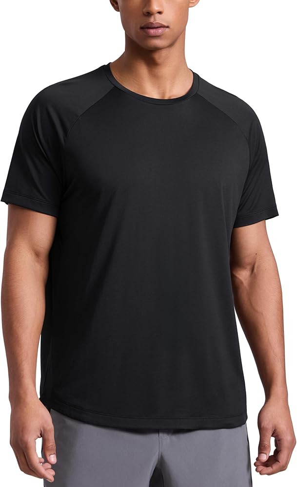 CRZ YOGA Crewneck Workout Shirts for Men - Quick Dry Running Athletic T-Shirts Lightweight Basic ... | Amazon (US)