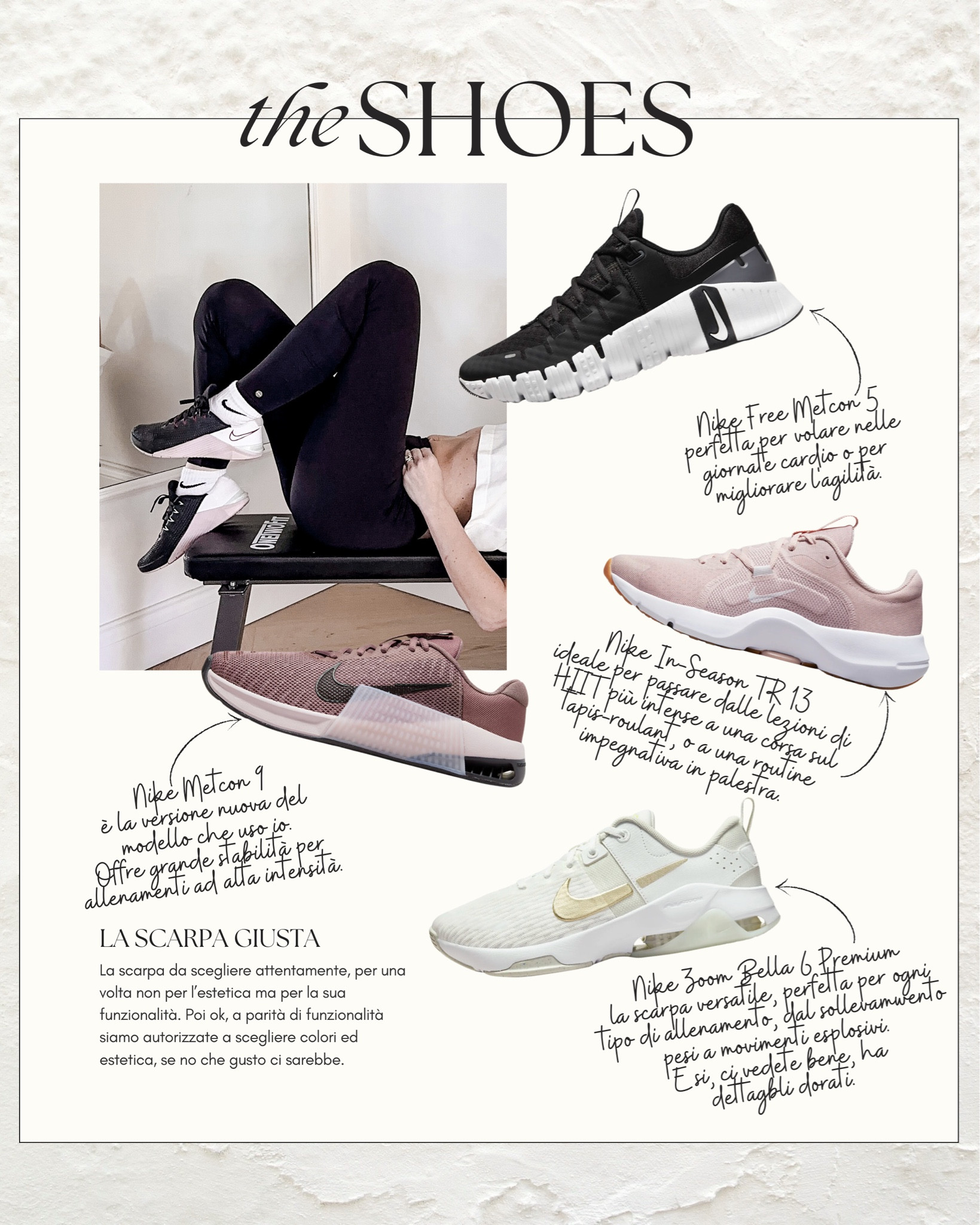 La scusa migliore per comprare scarpe e allenarsi allo stesso tempo. Ecco la mia selezione di scarpe Nike perfette per allenamento. 
Nike training shoes. The perfect ones  

#LTKshoecrush #LTKfitness #LTKover40