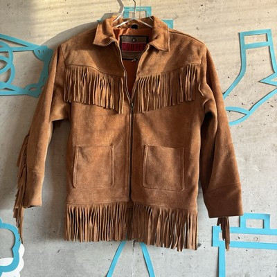 Vintage Cooper Genuine Suede Fringe Western Jacket Cognac Size M   | eBay | eBay US