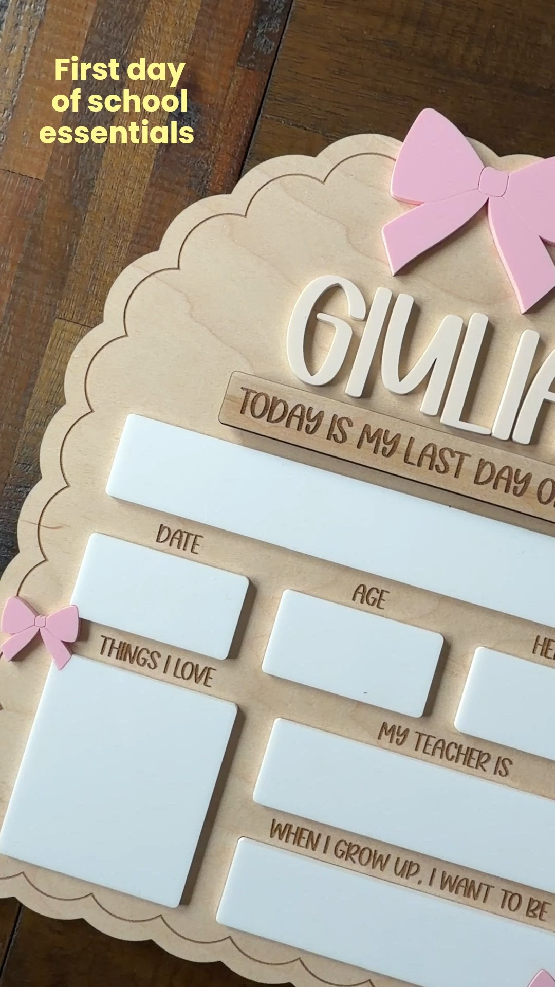 So in love with this beautiful sign for first day and last day of school from Etsy! My toddler starts pre-K soon and this is so beautiful to keep all the memories 

#LTKmorningroutine #LTKmomlife #LTKKids