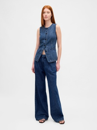 UltraSoft Denim Longline Vest | Gap (US)