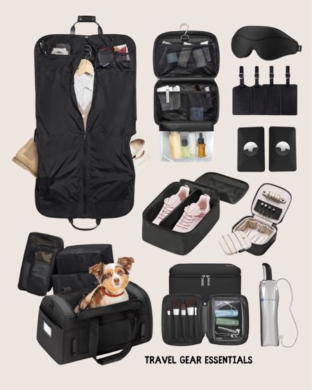 Travel gear essentials shown in black (other colors are avail) for your travel outfits. Many pieces above are from Away Travel. 

#LTKitbag #LTKstyletip #LTKtravel
