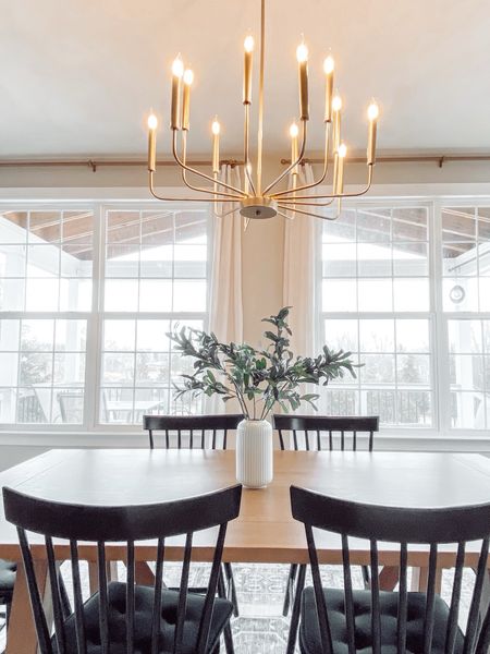 Saturday kitchen dining room vibes
Faux olive stems from Amazon
Modern transitional style brass chandelier

#LTKhome