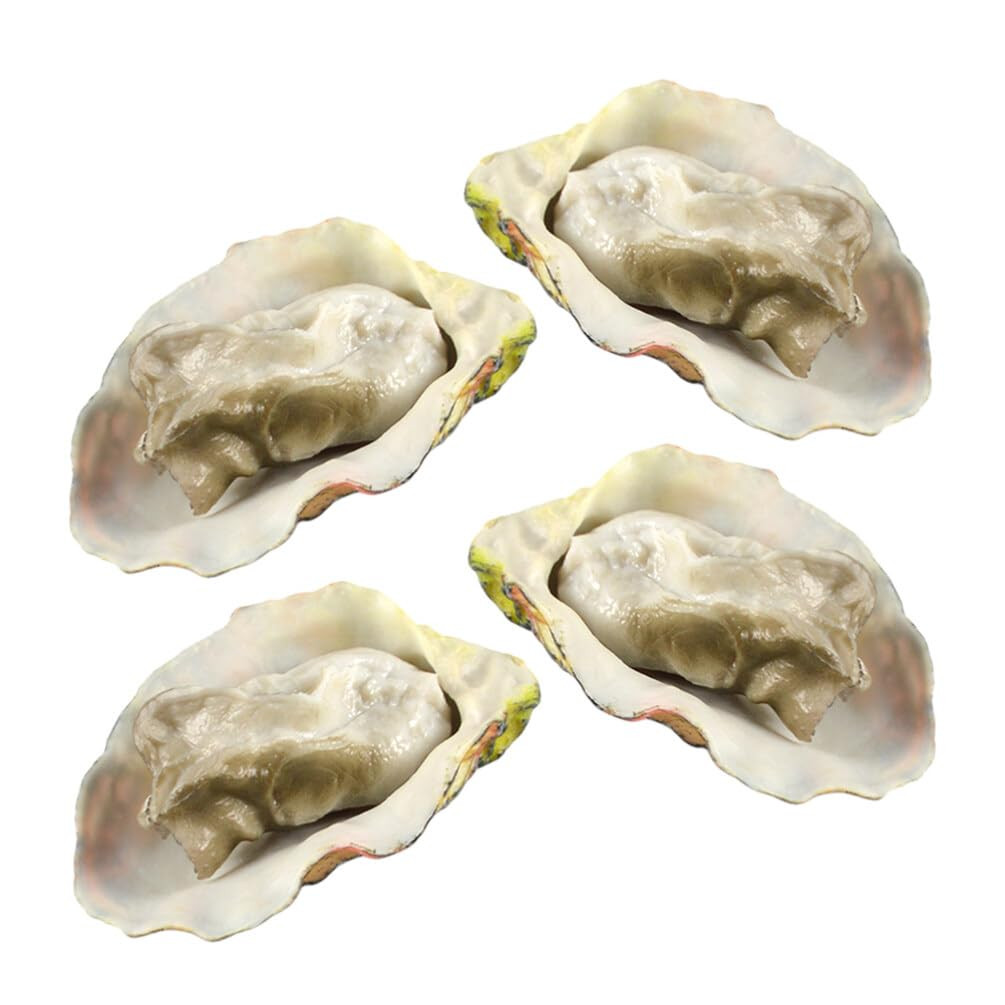 Toyvian 4pcs Artificial Oysters, Fake Shellfish Seafood Model Scallop Food Photography Prop Food ... | Amazon (US)