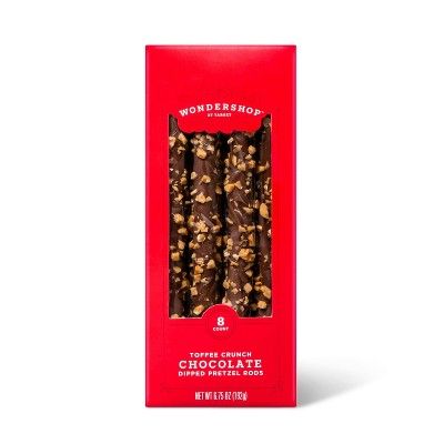 Milk Chocolate Toffee Crunch Covered Pretzel Rods - 6.75oz - Wondershop™ | Target