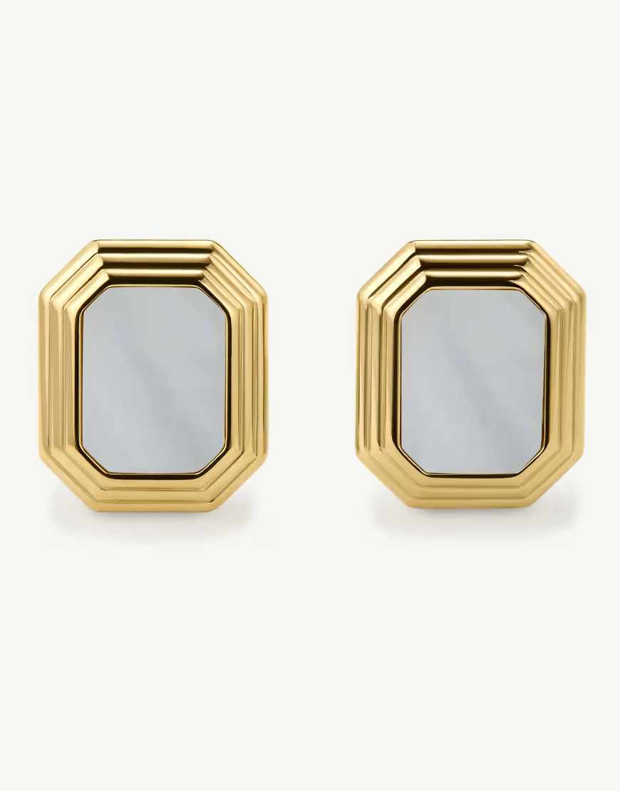 D. LOUISE Statement deco mop studs in gold | ASOS (Global)