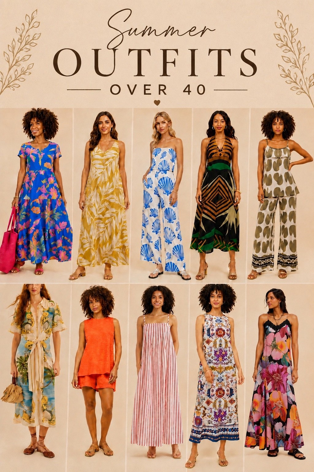 Summer outfits over 40 #summeroutfitsover40 #summeroutfitover40