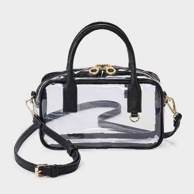Clear Game Day Satchel Crossbody Bag - Universal Thread™ Black | Target
