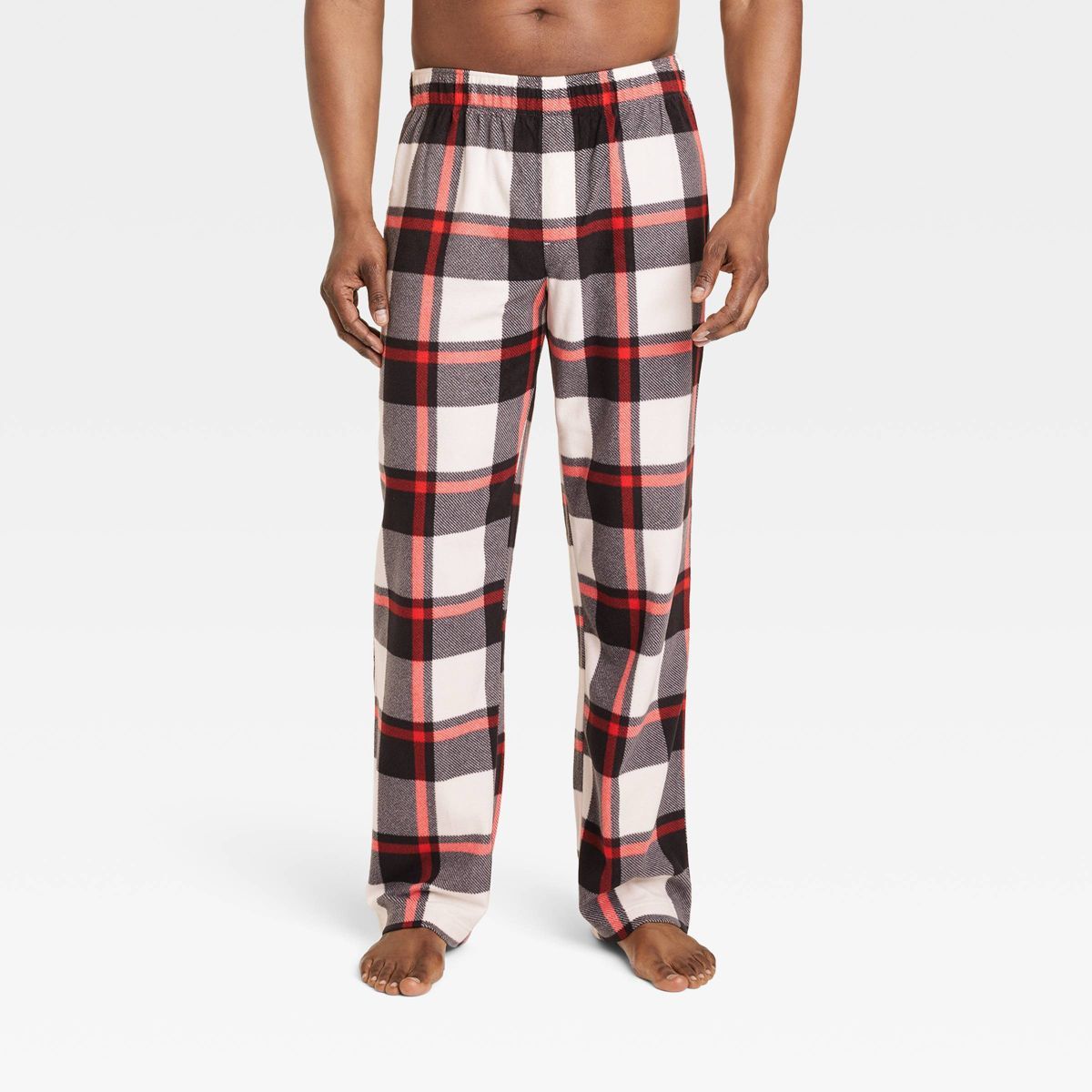 Men's Buffalo Check Fleece Matching Family Pajama Pants - Wondershop™ Black | Target