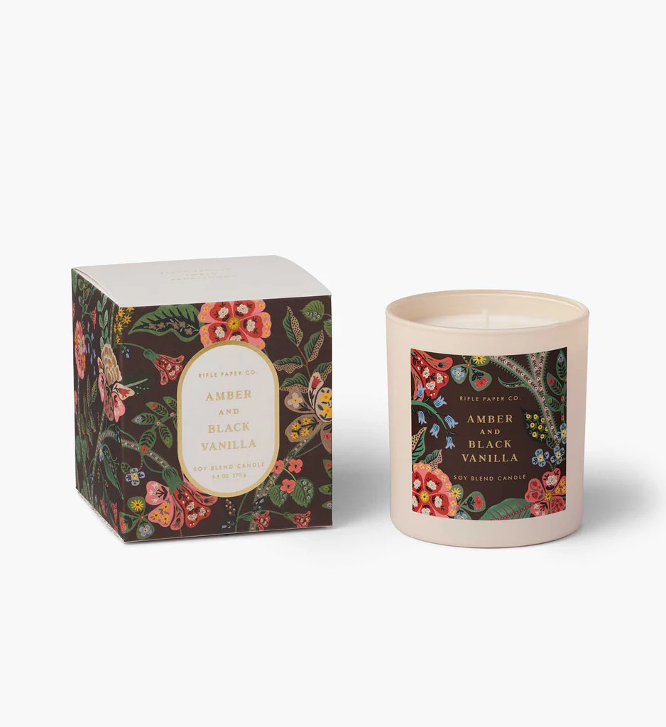 9.5 oz Candle - Amber and Black Vanilla | Rifle Paper Co.
