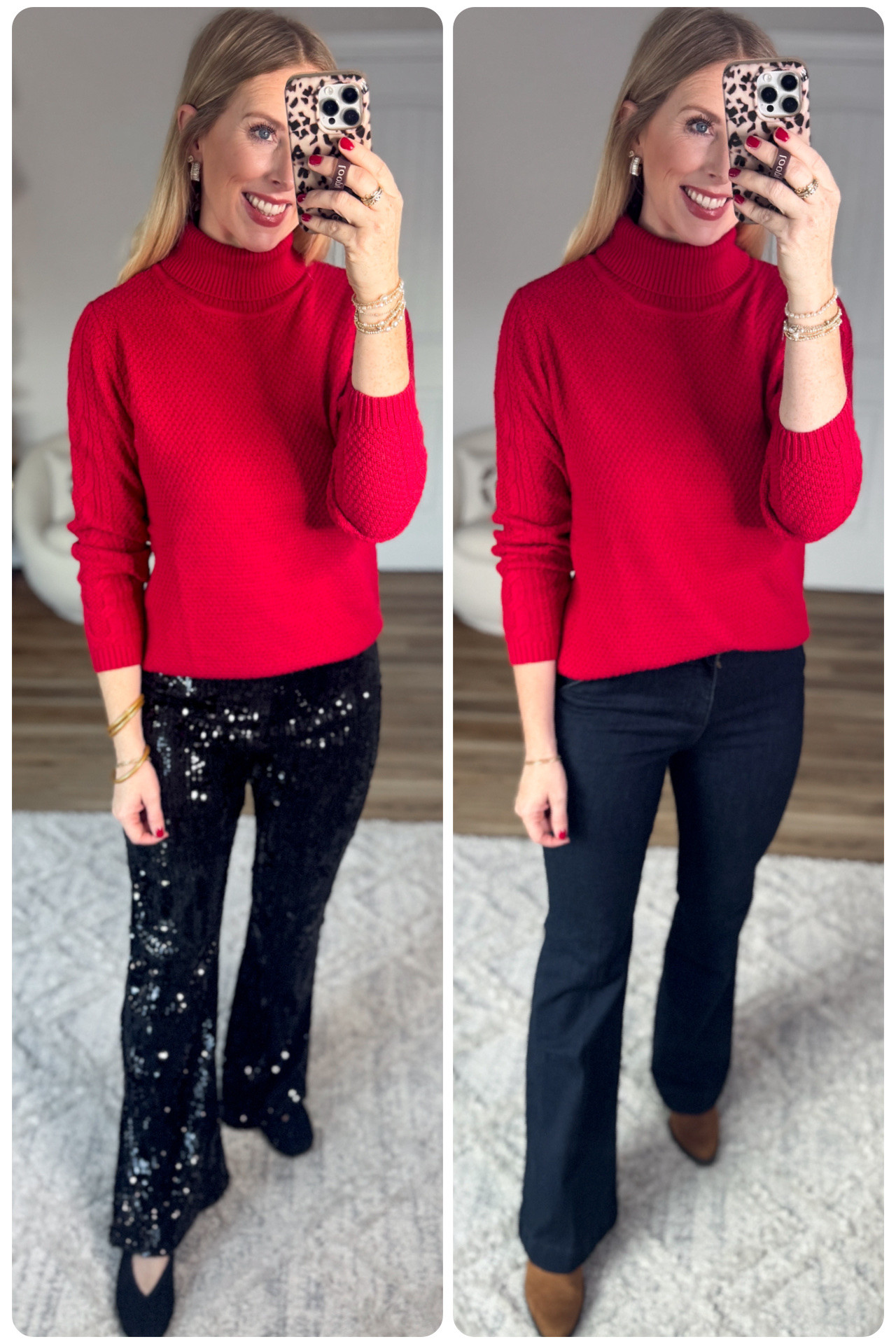 2 ways to style this red turtleneck from Walmart! Size small 

#LTKFindsUnder50 #LTKSaleAlert #LTKHoliday