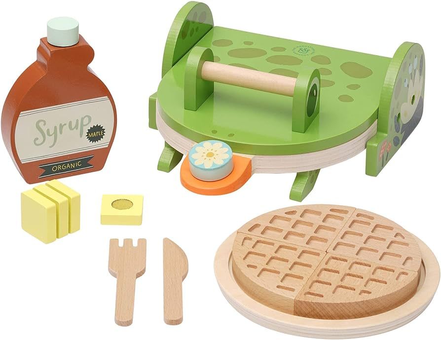 Manhattan Toy Ribbit Waffle Maker Toddler & Kids Pretend Play Cooking Toy Set | Amazon (US)