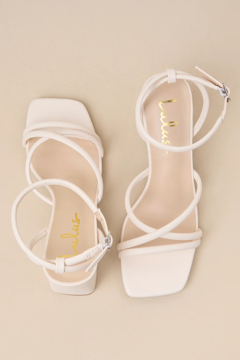 Cossette Bone Strappy High Heel Ankle Strap Sandals | Lulus