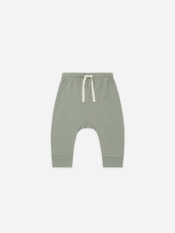 drawstring pant | spruce | Quincy Mae