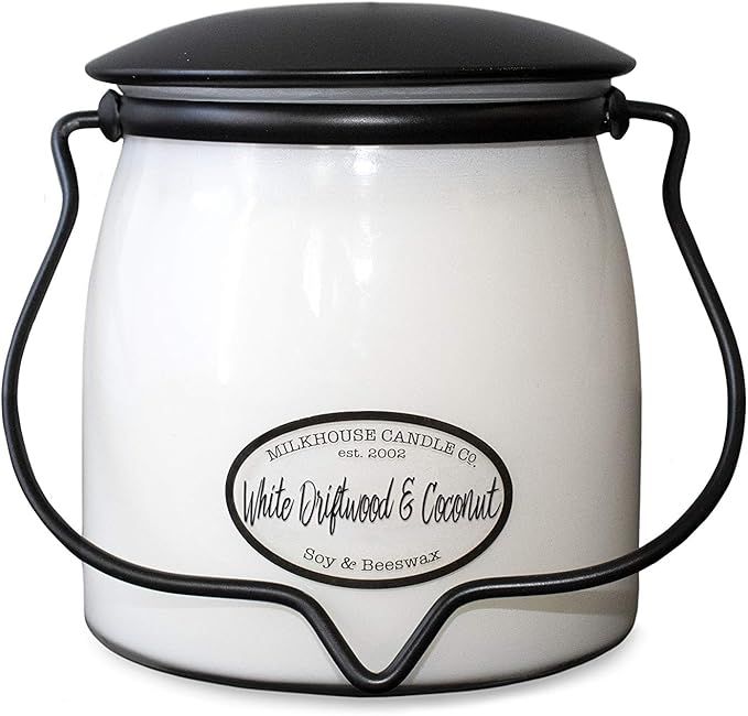 Milkhouse Candle Company, Creamery Scented Soy Candle: Butter Jar Candle, White Coconut & Driftwo... | Amazon (US)