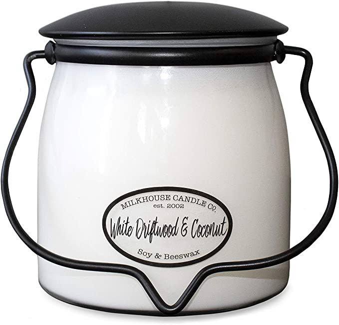 Milkhouse Candle Company, Creamery Scented Soy Candle: Butter Jar Candle, White Coconut & Driftwo... | Amazon (US)