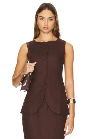 Posse Emma Vest in Chocolate from Revolve.com | Revolve Clothing (Global)
