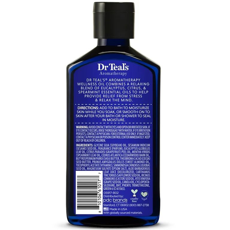 Dr Teal's Aromatherapy Stress Relief  Wellness Oil with Eucalyptus & Citrus, 6 fl oz | Walmart (US)