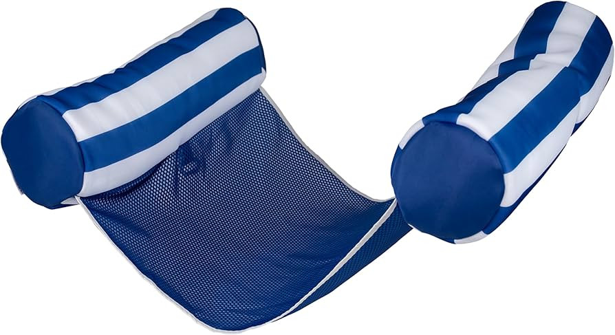 Big Joe Shaka Hammock Sling Pool Float, Nautical Stripe, Doubled-Sided Mesh, Quick Draining Fabri... | Amazon (US)