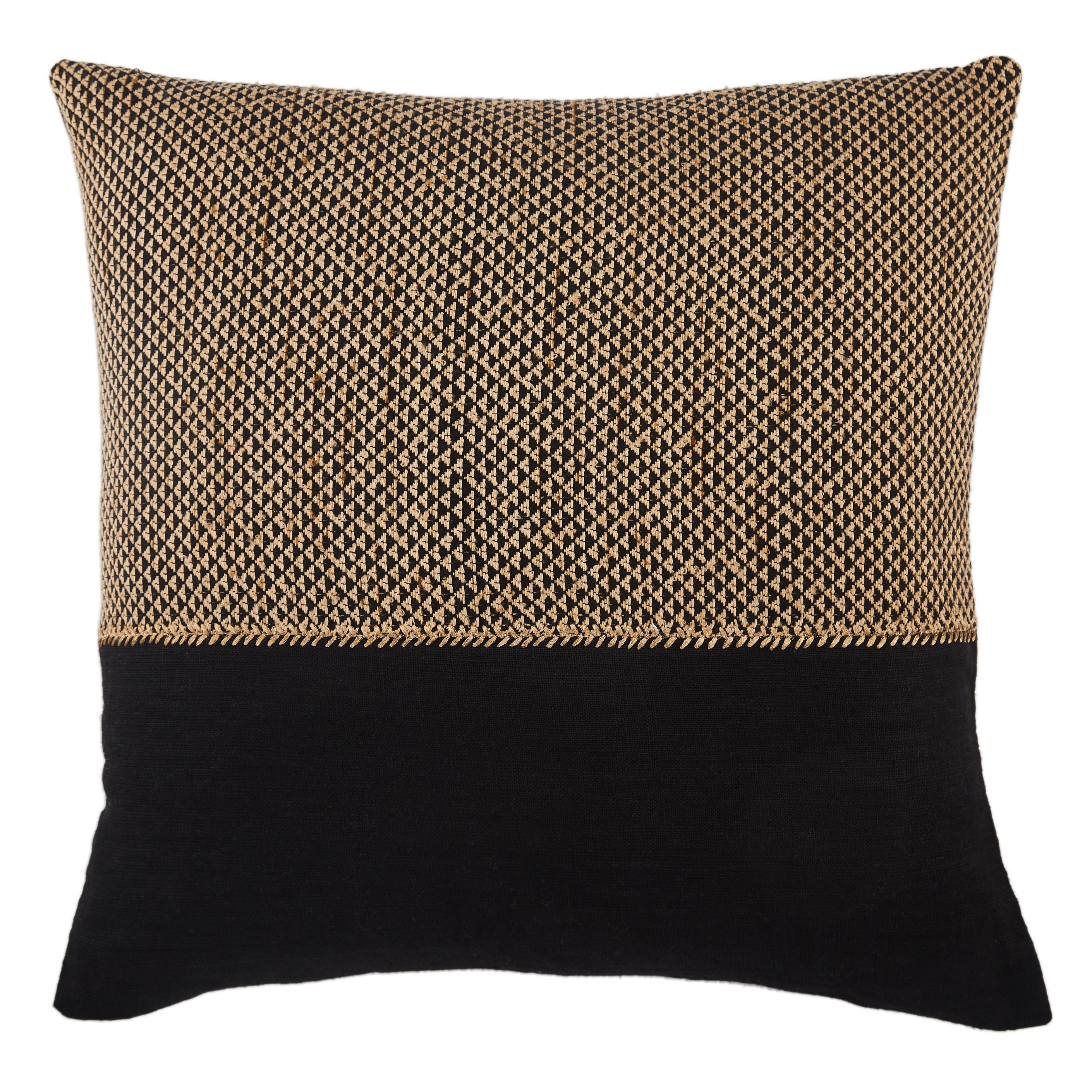 Sila Geometric Light Tan/ Black Throw Pillow 22 inch | Scout & Nimble
