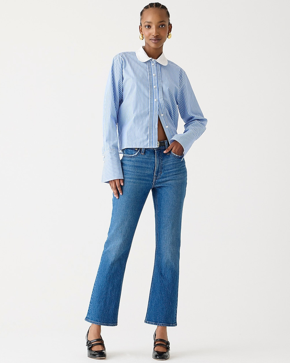 9" demi-boot crop jean in Wedgewood wash | J. Crew US